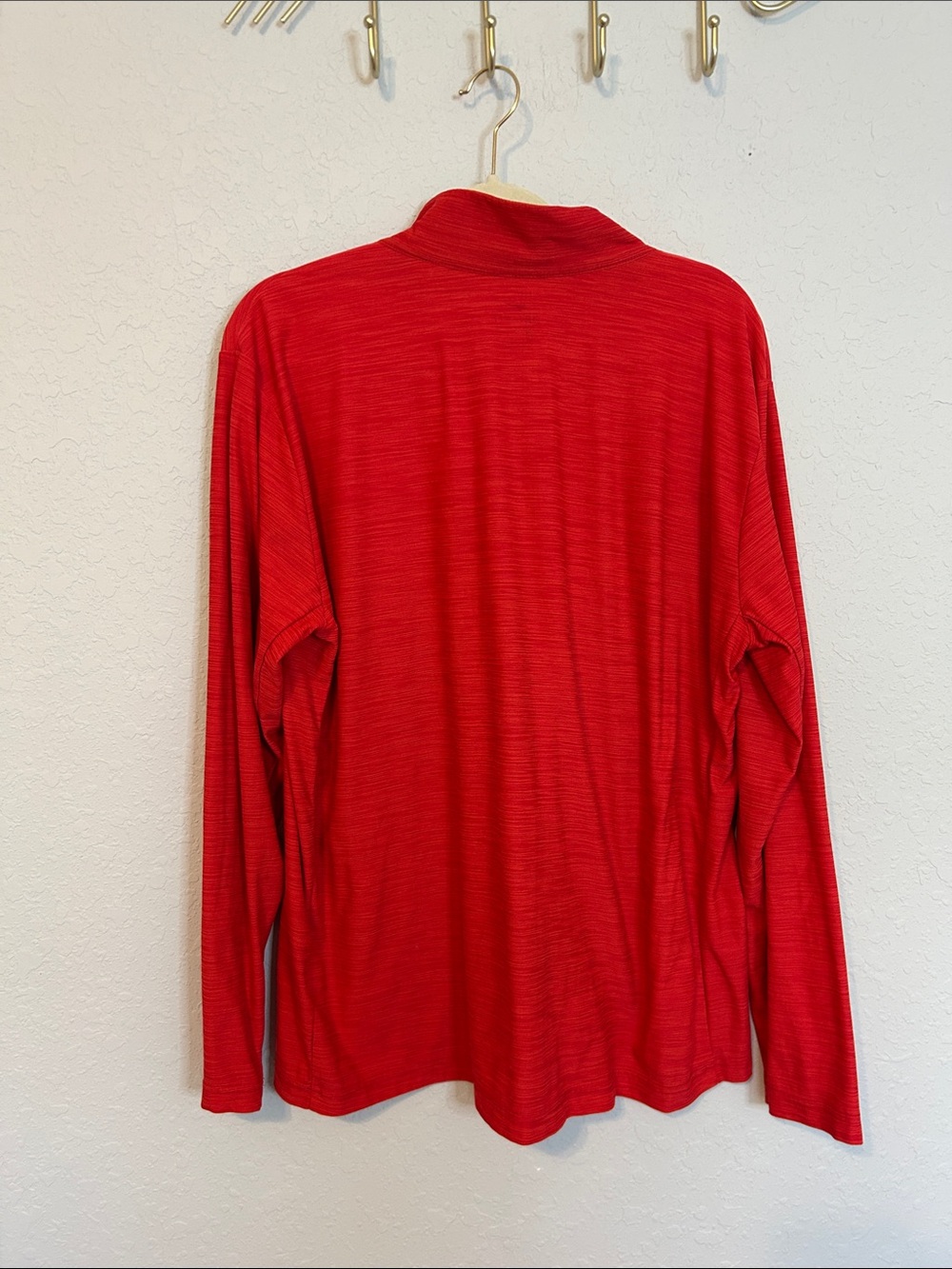 Nike Dri-FIT Men’s XL Red Heather 1/4 Zip Pullover Long Sleeve Running Training - Picture 7 of 7